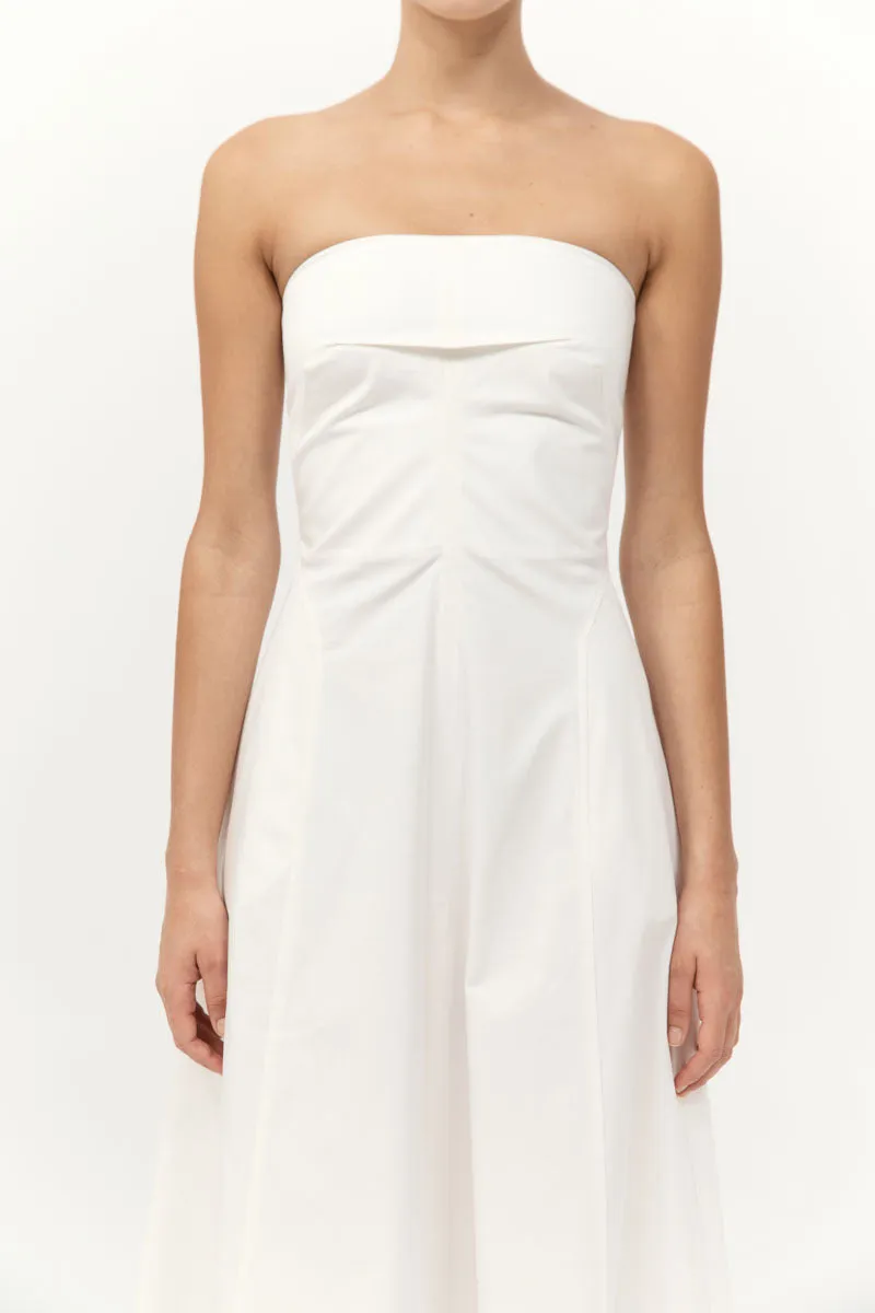 Sculpted Cotton Strapless Dress - Milk sold by St. Agni product image thumbnail 2
