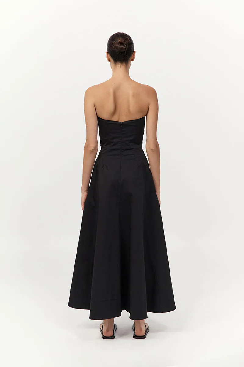 Sculpted Cotton Strapless Dress - Black sold by St. Agni product image thumbnail 5