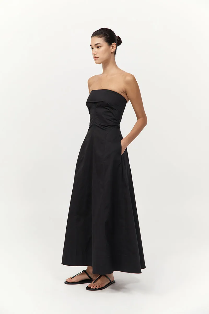Sculpted Cotton Strapless Dress - Black sold by St. Agni product image thumbnail 4