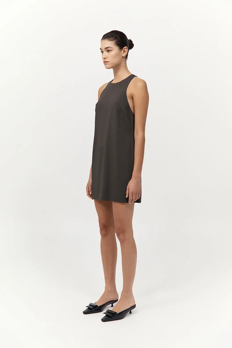 Cut Away Shift Dress - Black Olive sold by St. Agni product image thumbnail 5