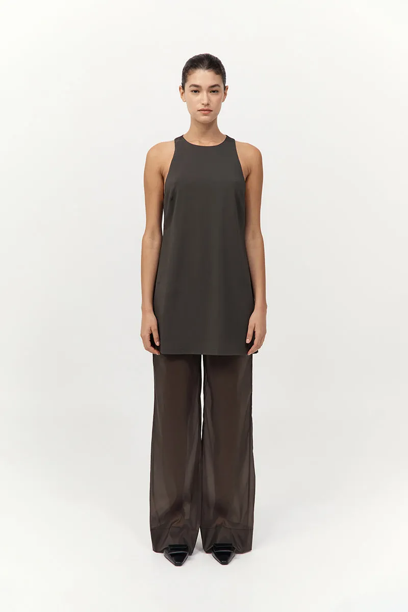 Cut Away Shift Dress - Black Olive sold by St. Agni product image thumbnail 3