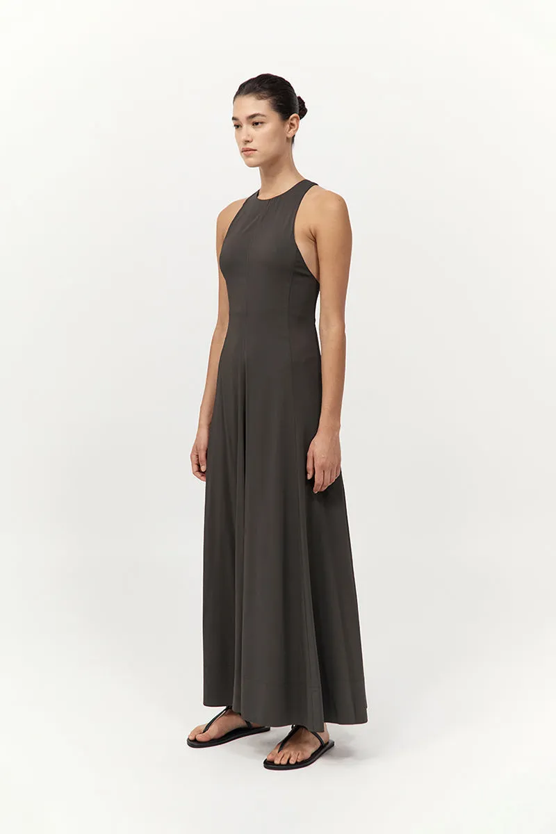 Cut Away Maxi Dress - Black Olive sold by St. Agni product image thumbnail 3
