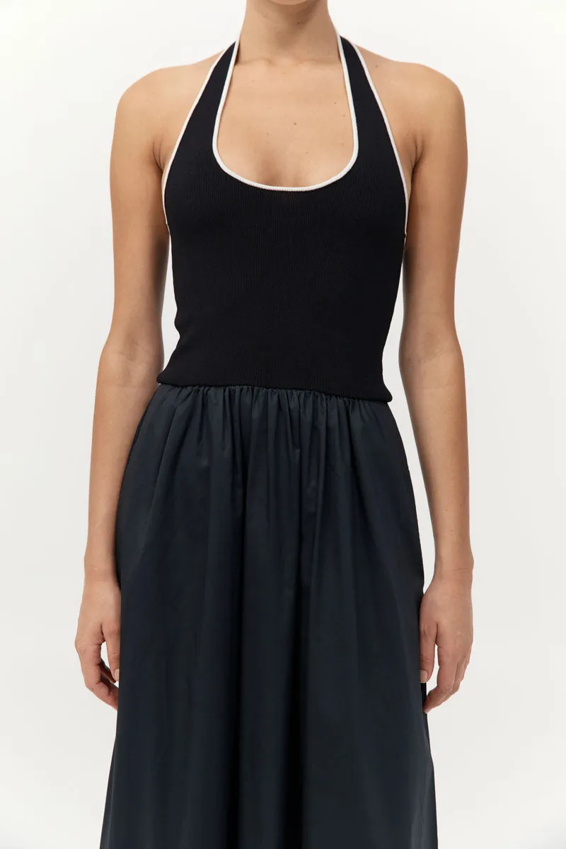 Halter Gathered Dress - Black sold by St. Agni product image thumbnail 2