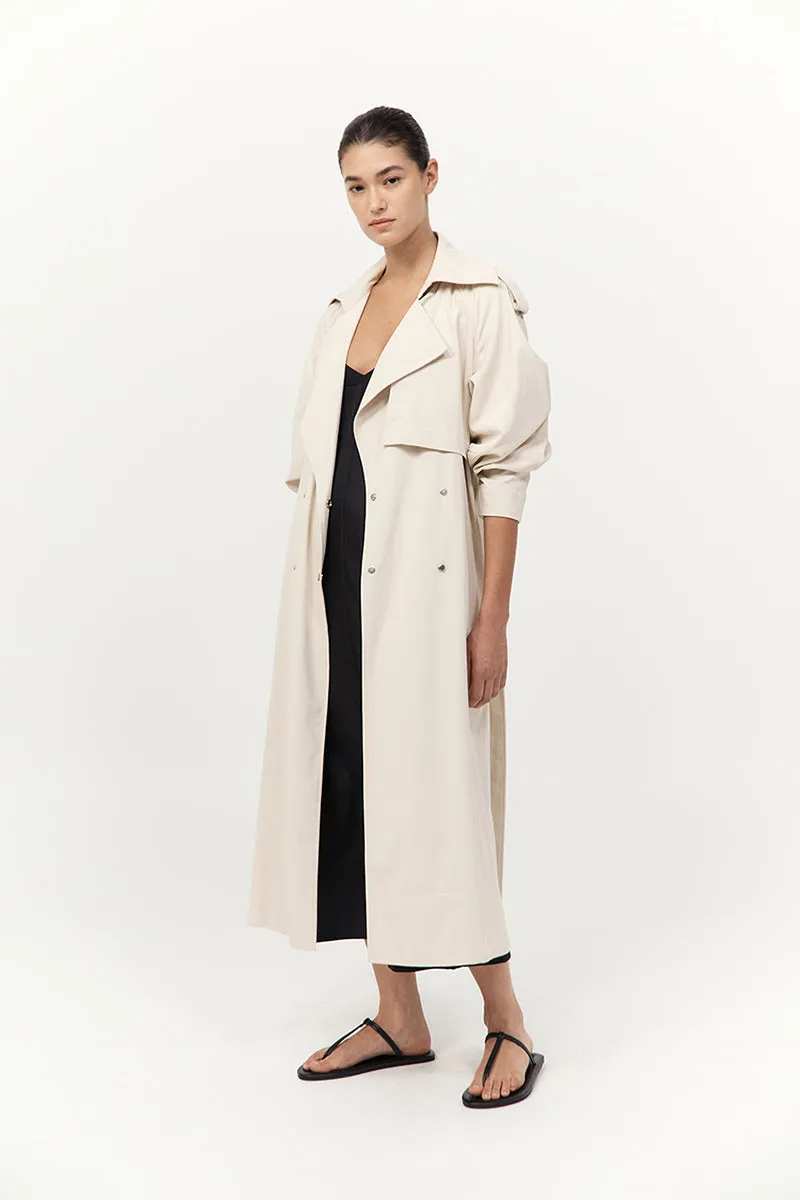 Relaxed Trench - Putty sold by St. Agni product image thumbnail 3