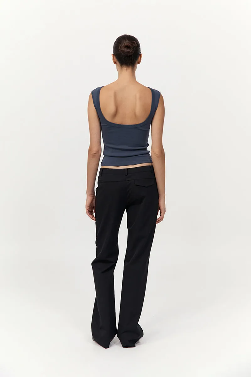 90s Splice Panelled Pants - Black / Black sold by St. Agni product image thumbnail 5