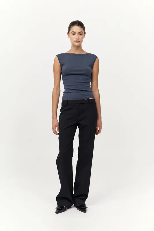 90s Splice Panelled Pants - Black / Black made by St. Agni