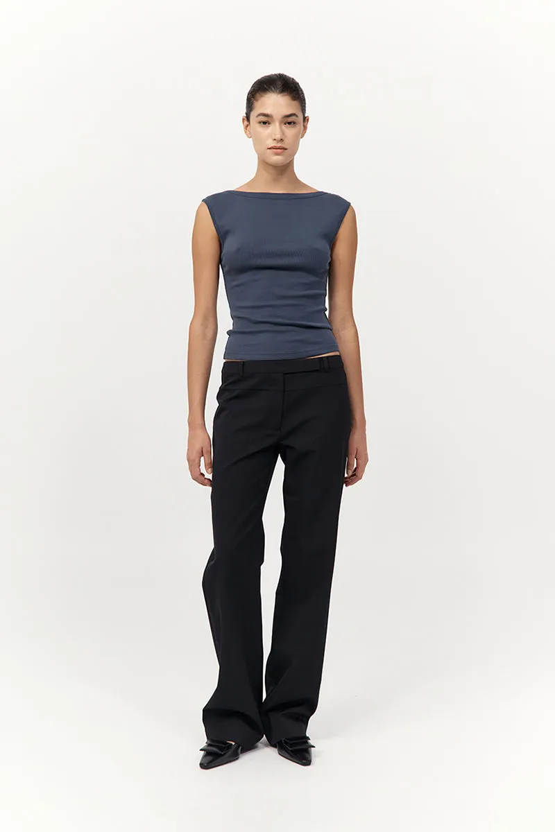 90s Splice Panelled Pants - Black / Black sold by St. Agni