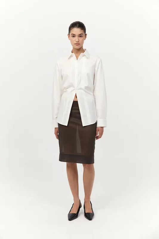 Tie Back Shirt - Off White sold by St. Agni