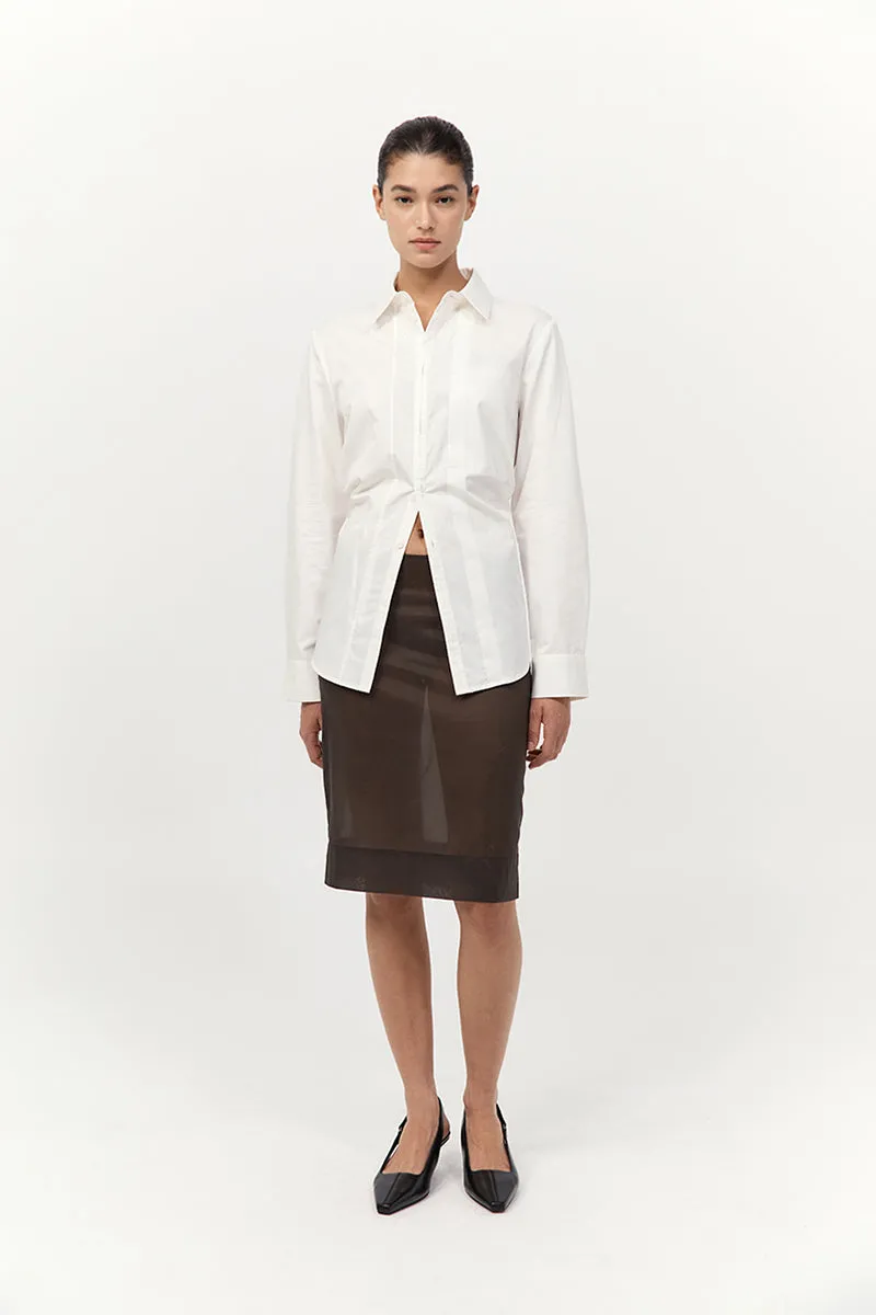 Tie Back Shirt - Off White sold by St. Agni