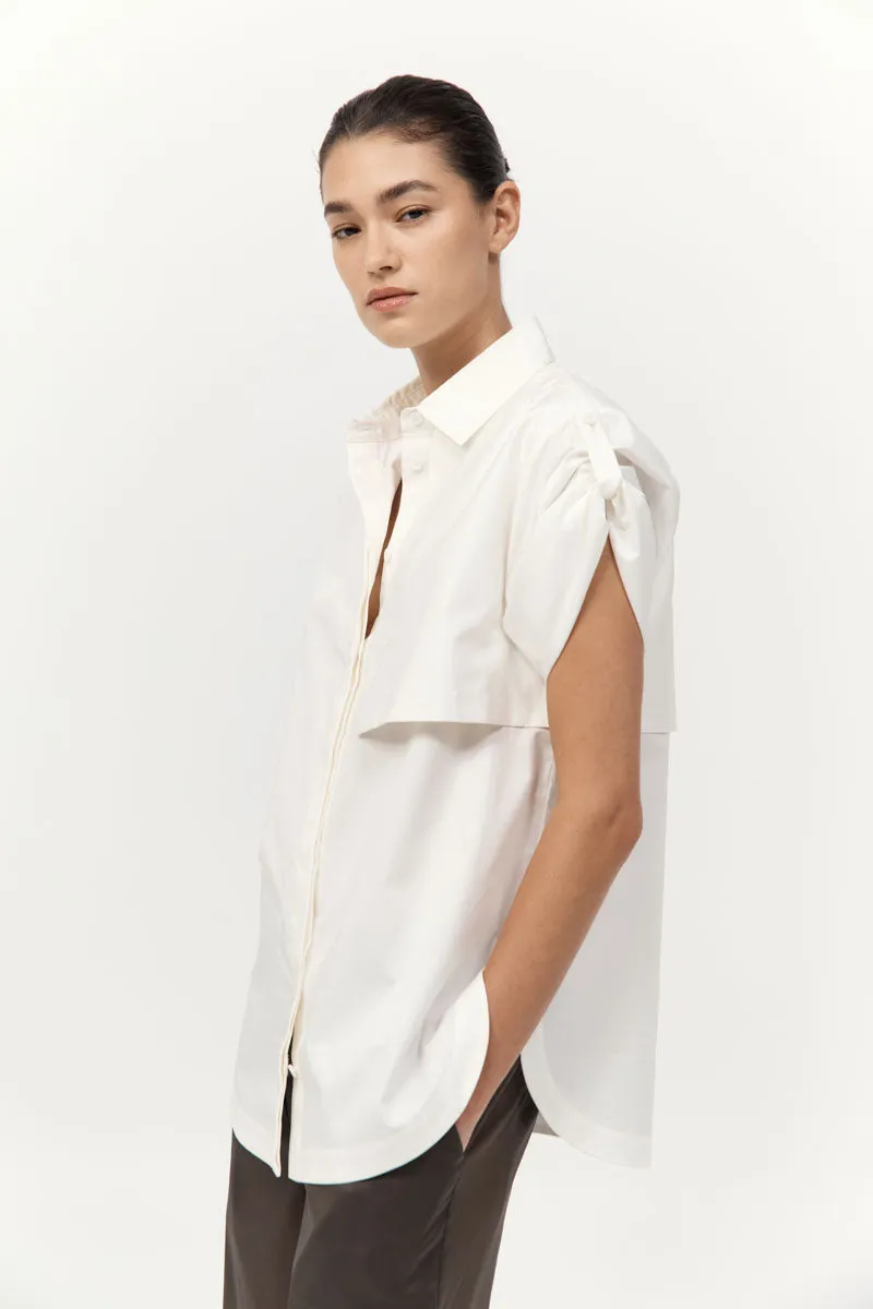 Utility Short Sleeve Shirt - Off White sold by St. Agni product image thumbnail 3