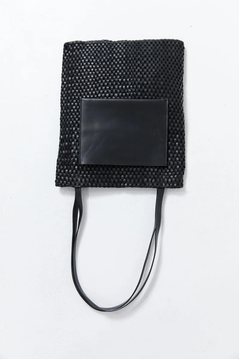 Lattice Contrast Tote - Black sold by St. Agni product image thumbnail 5