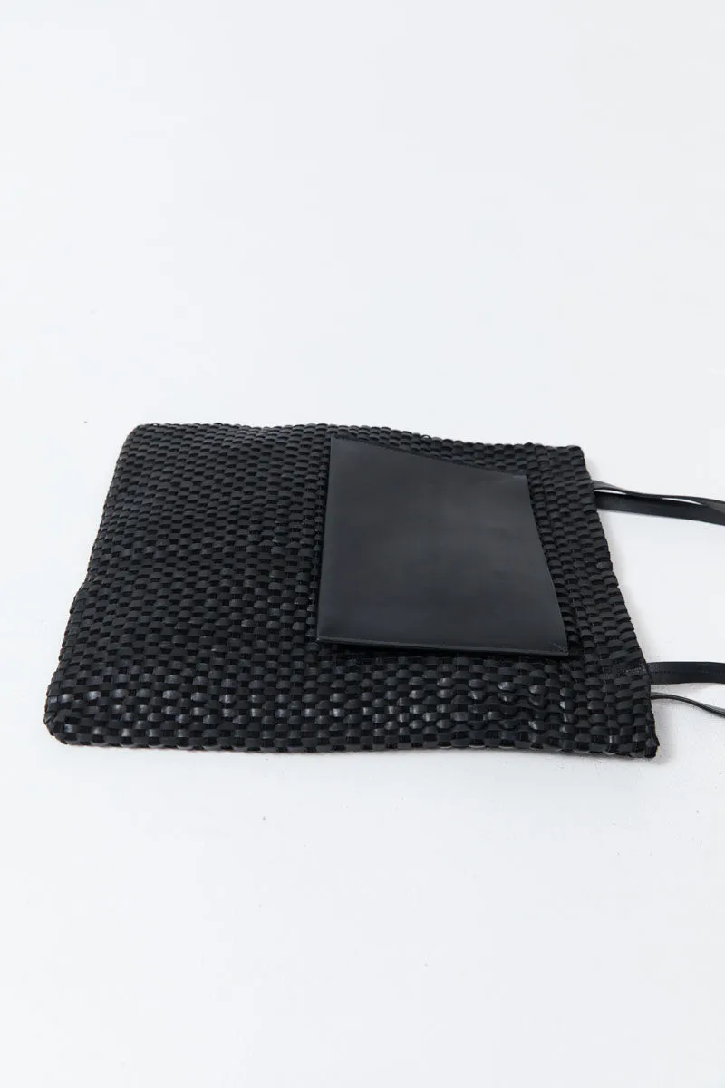 Lattice Contrast Tote - Black sold by St. Agni product image thumbnail 3