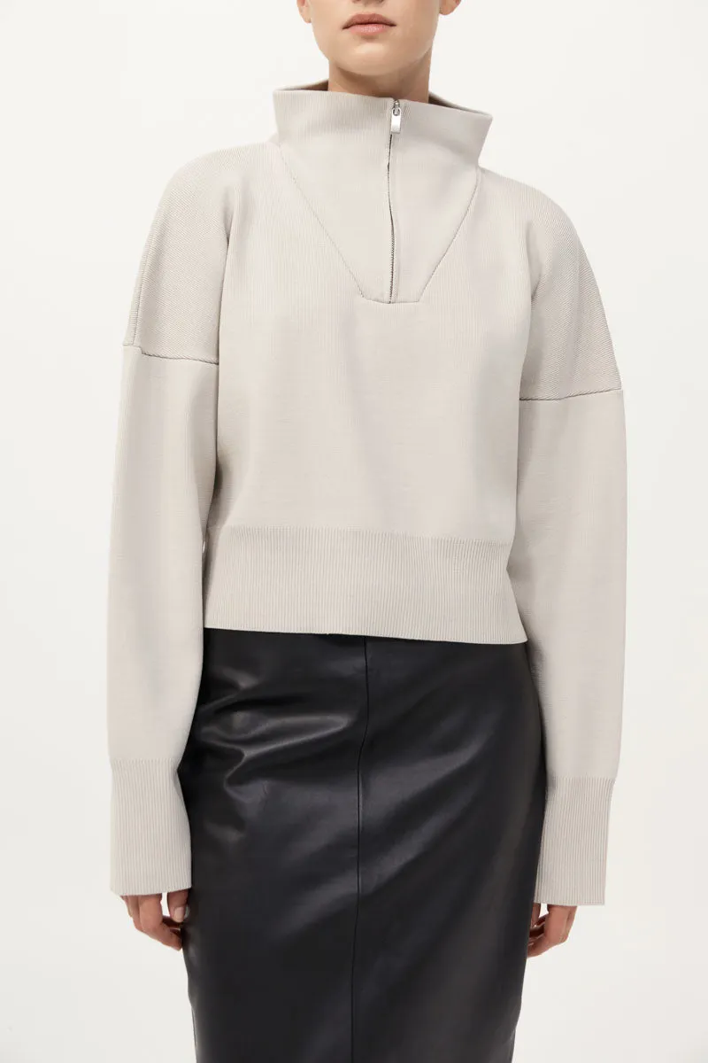 Milano Knit Zip Jumper - Silver sold by St. Agni product image thumbnail 2