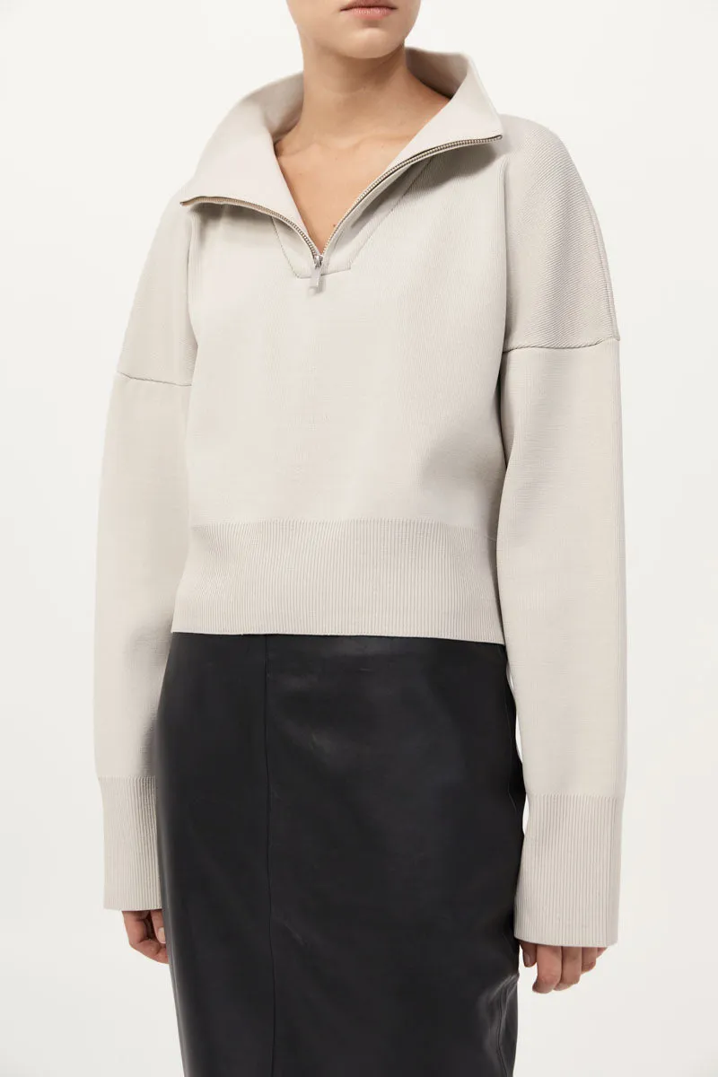 Milano Knit Zip Jumper - Silver sold by St. Agni product image thumbnail 5