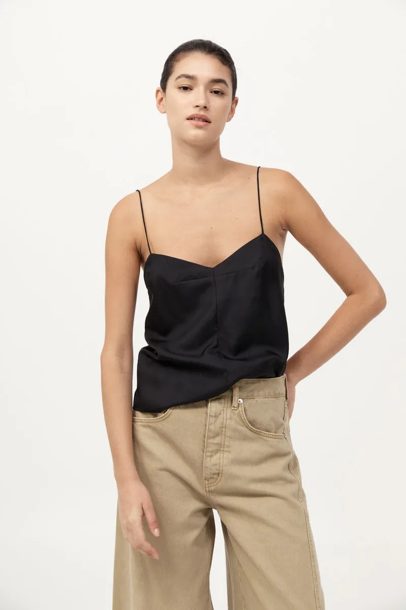 Silk Twill Cami - Black sold by St. Agni