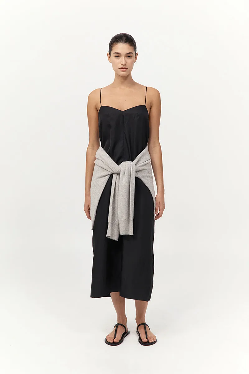 Silk Twill Slip Dress - Black sold by St. Agni product image thumbnail 3