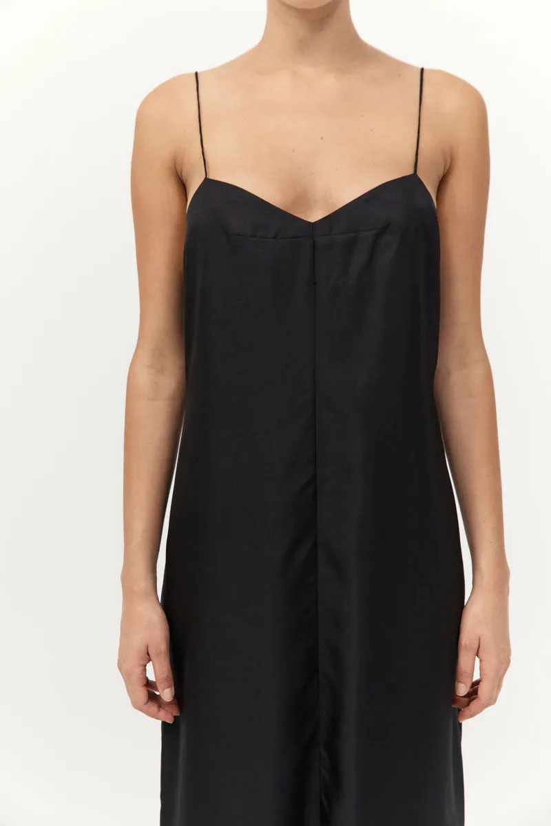 Silk Twill Slip Dress - Black sold by St. Agni product image thumbnail 2