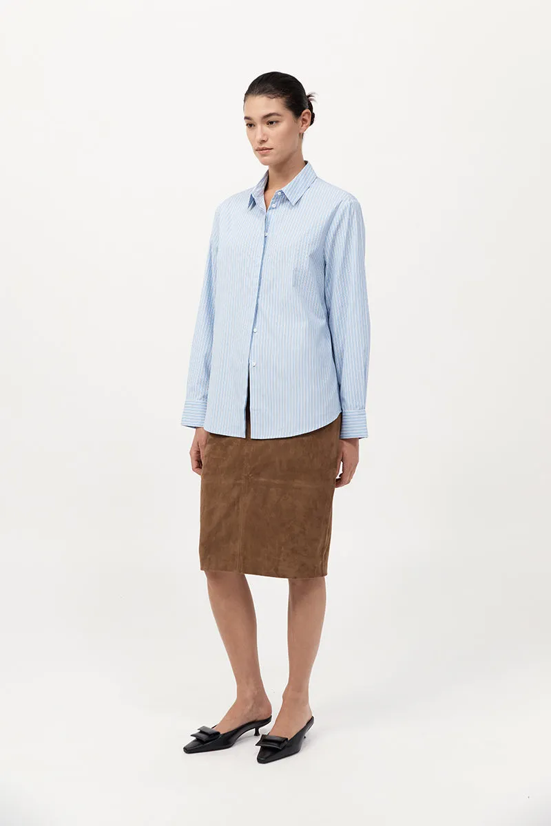 Classic Shirt - Pale Blue Stripe sold by St. Agni product image thumbnail 3