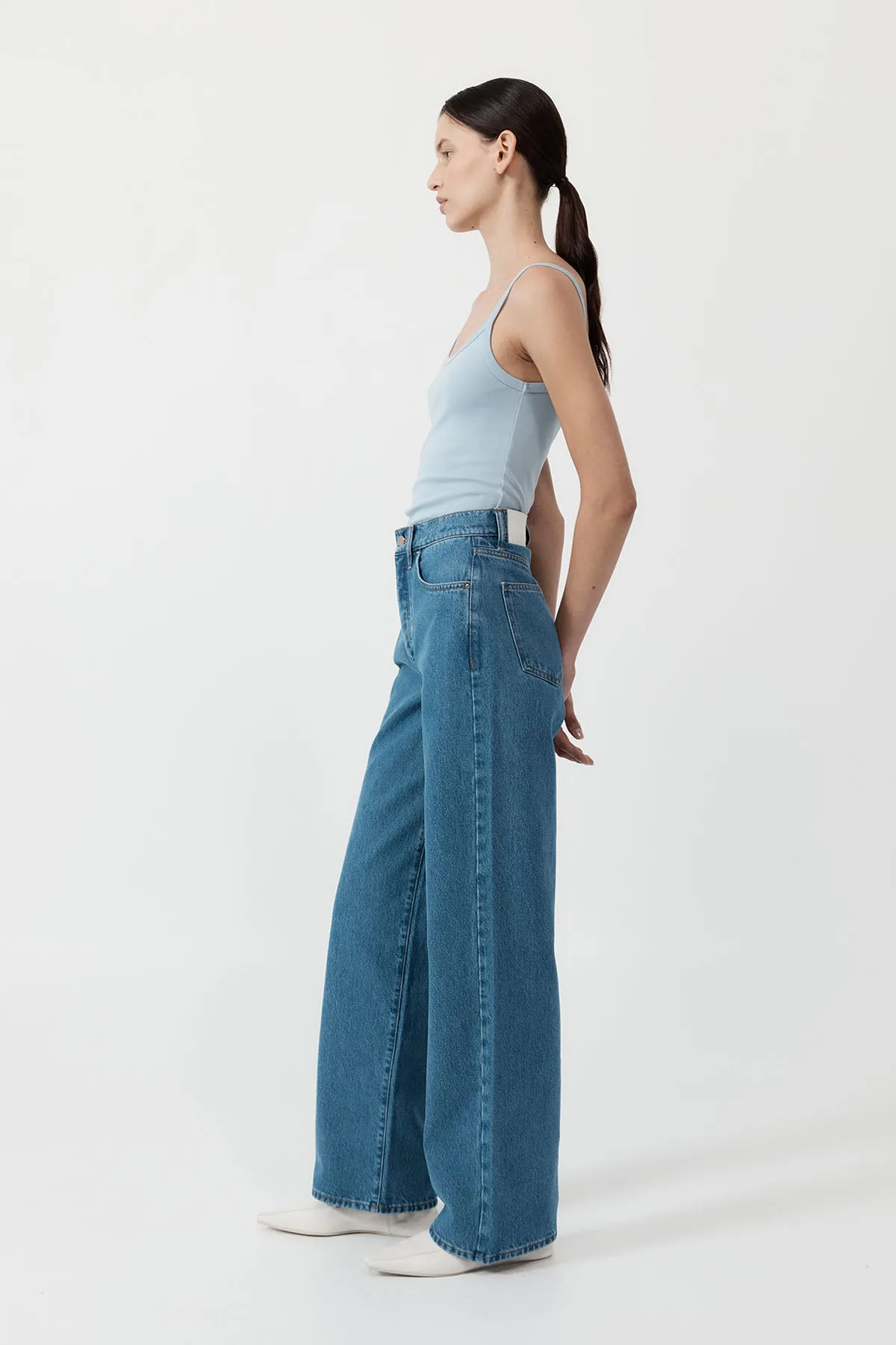 Mid Rise Wide Leg - Denim Blue sold by St. Agni product image thumbnail 2