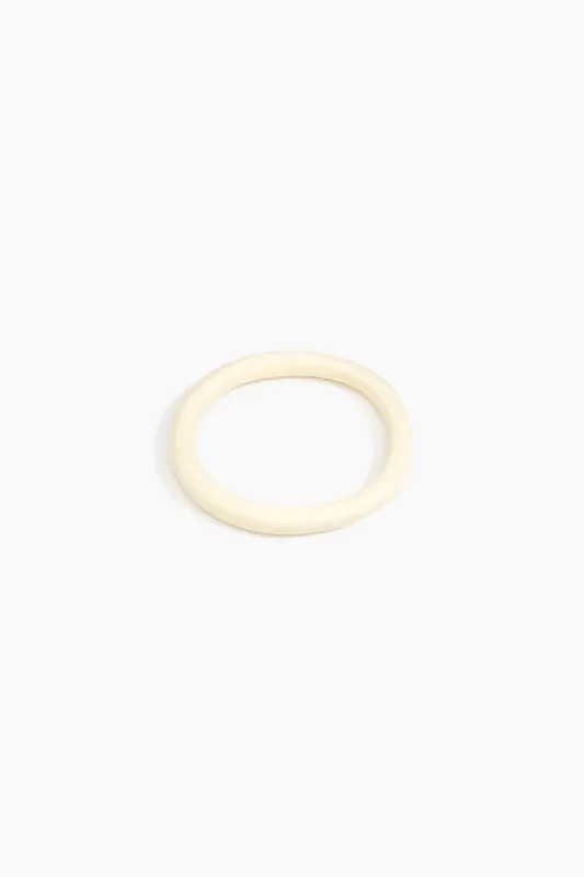 Wishbone Bangle by Dinosaur Designs - Cream sold by St. Agni