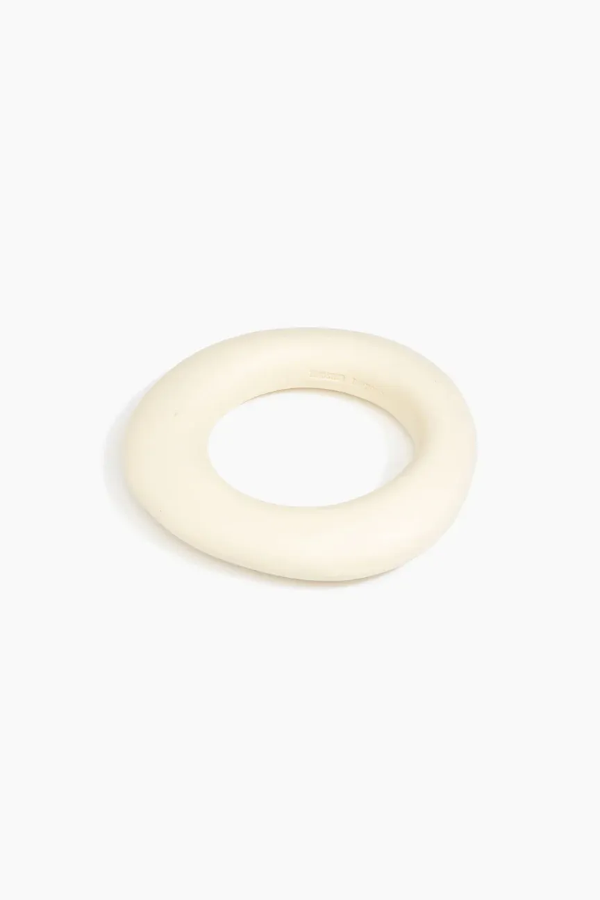 Medium Drift Bangle by Dinosaur Designs - Cream sold by St. Agni