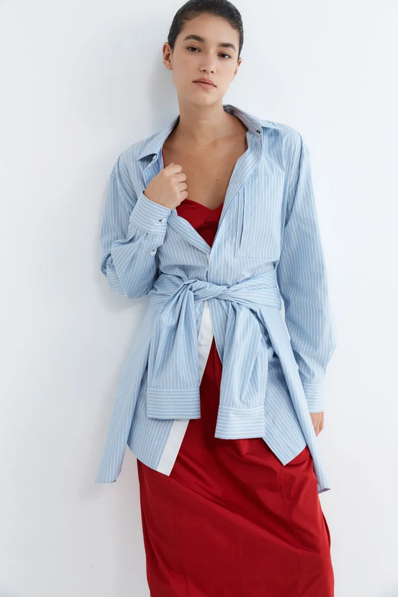 Paper Taffeta Cocoon Dress - Red sold by St. Agni product image thumbnail 5