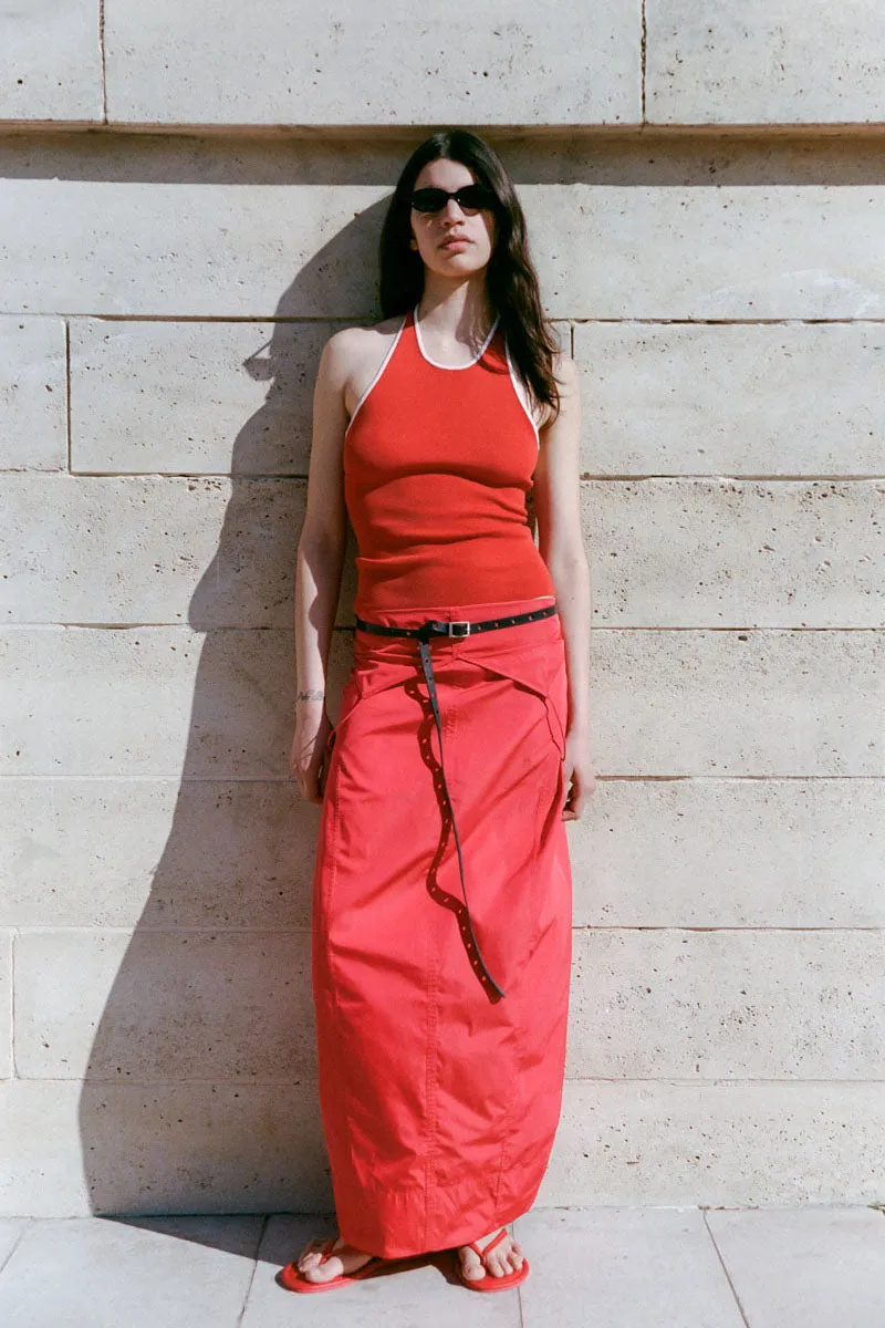 Paper Taffeta Cocoon Dress - Red sold by St. Agni product image thumbnail 4