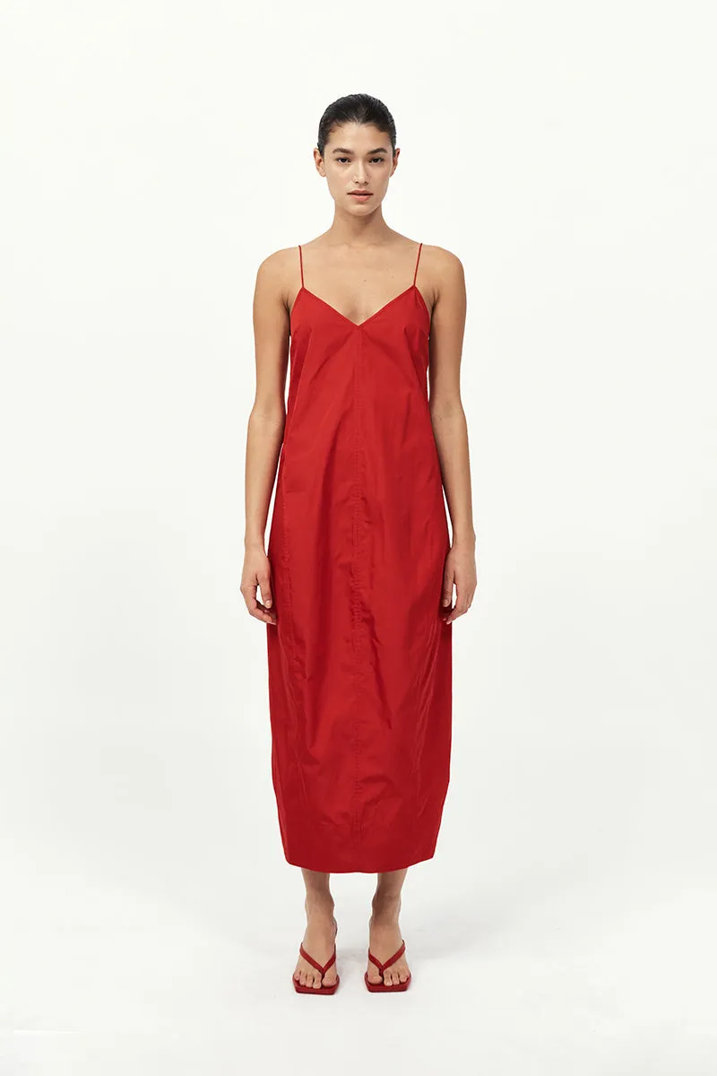 Paper Taffeta Cocoon Dress - Red sold by St. Agni