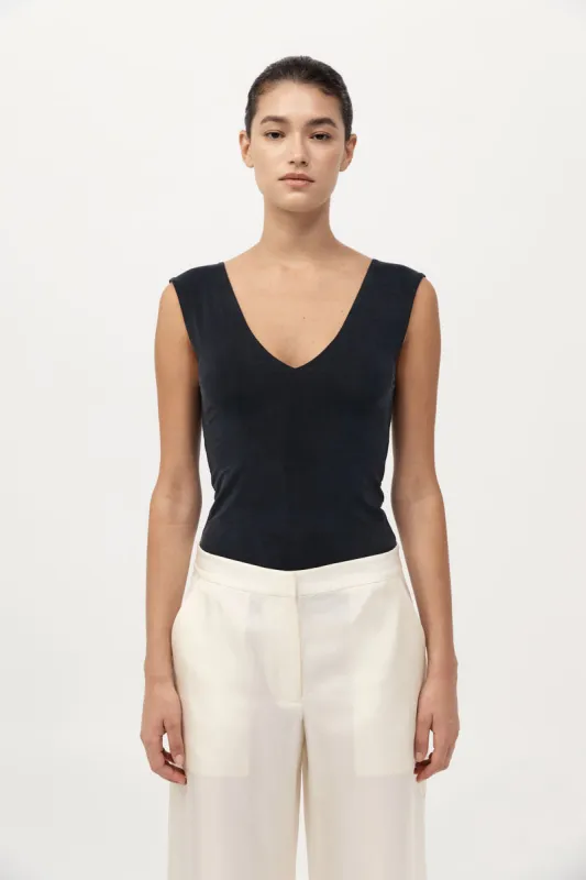 90s Cupro Top - Black sold by St. Agni