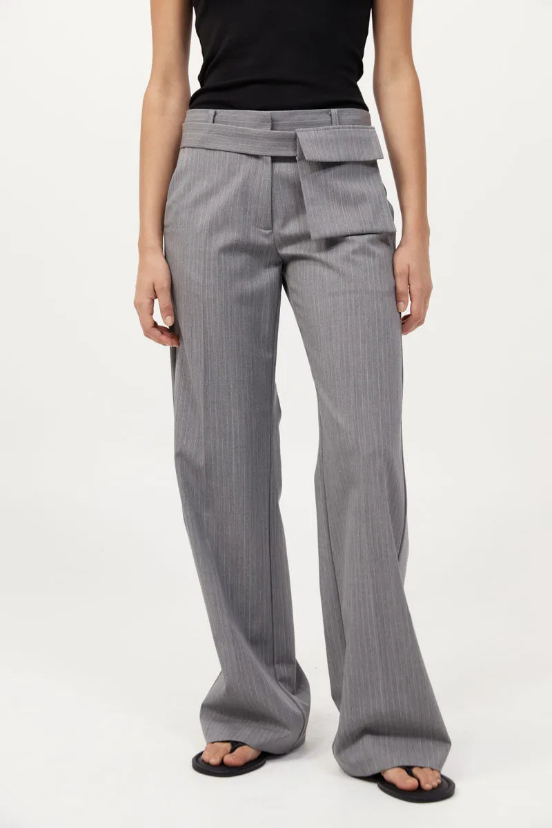 Carter Pocket Belt Pants - Grey Pinstripe sold by St. Agni product image thumbnail 2