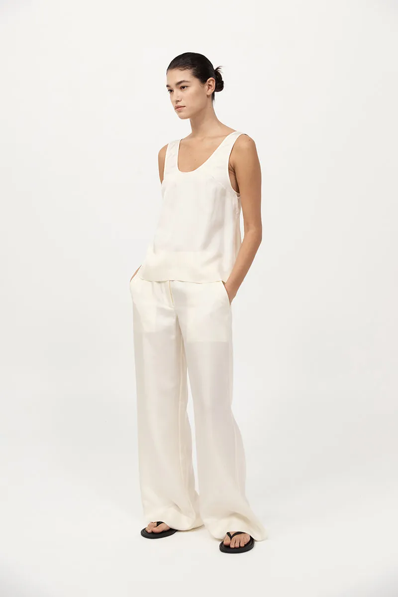 Silk Twill Pants - Milk sold by St. Agni product image thumbnail 5