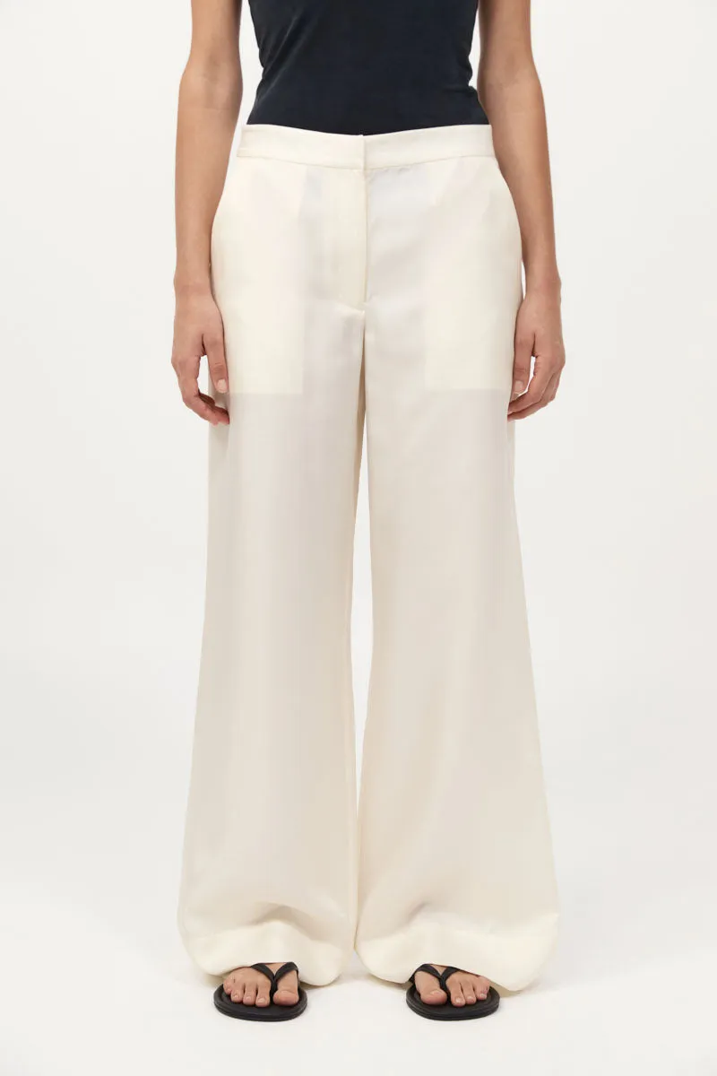 Silk Twill Pants - Milk sold by St. Agni product image thumbnail 2