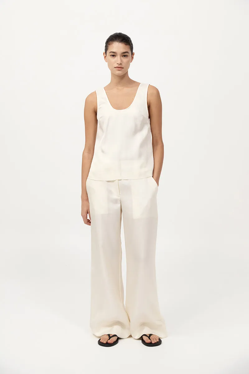 Silk Twill Pants - Milk sold by St. Agni product image thumbnail 4