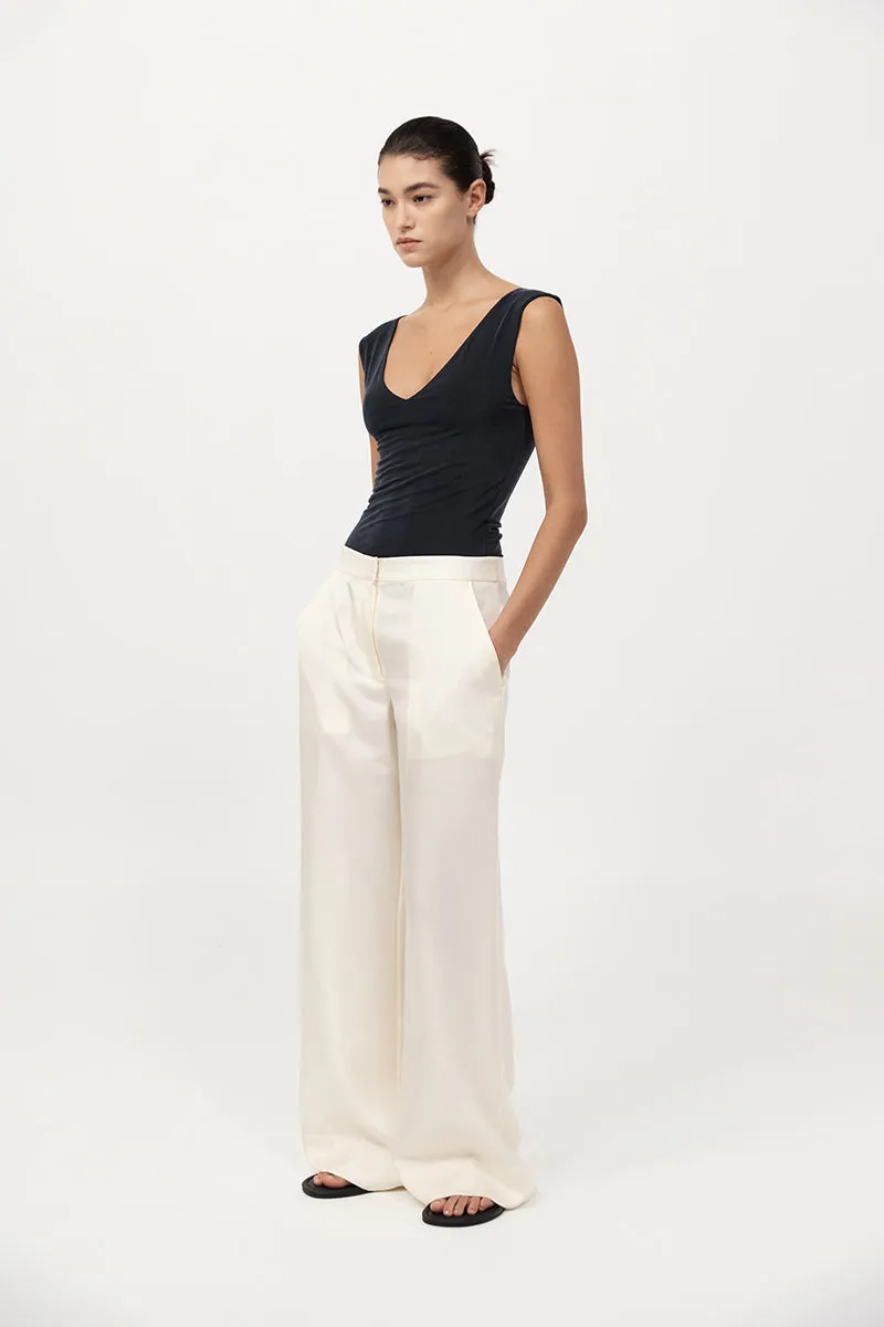 Silk Twill Pants - Milk sold by St. Agni product image thumbnail 3