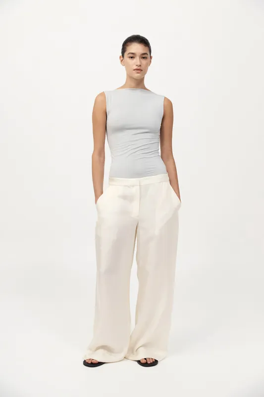 Cupro Jersey Top - Silver sold by St. Agni