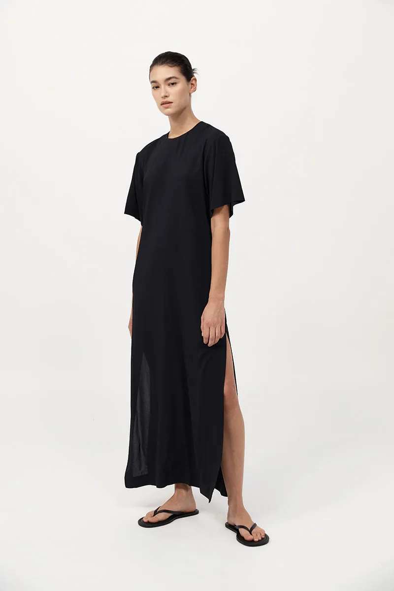 Relaxed Tee Dress - Black sold by St. Agni