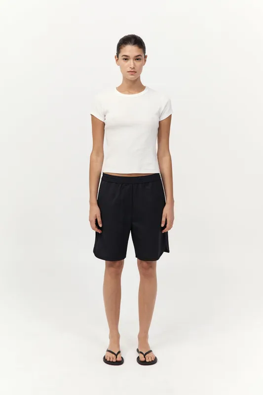 Tailored Active Shorts - Black Pinstripe sold by St. Agni