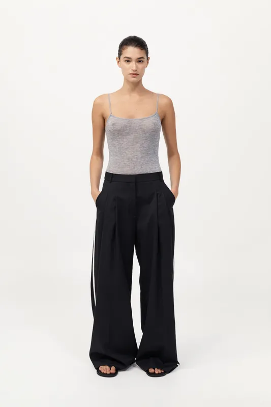 Side Stripe Homme Pant - Black Pinstripe sold by St. Agni