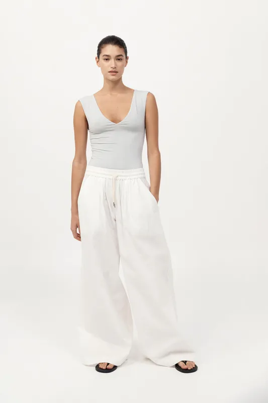 Everyday Drawstring Pants - White sold by St. Agni