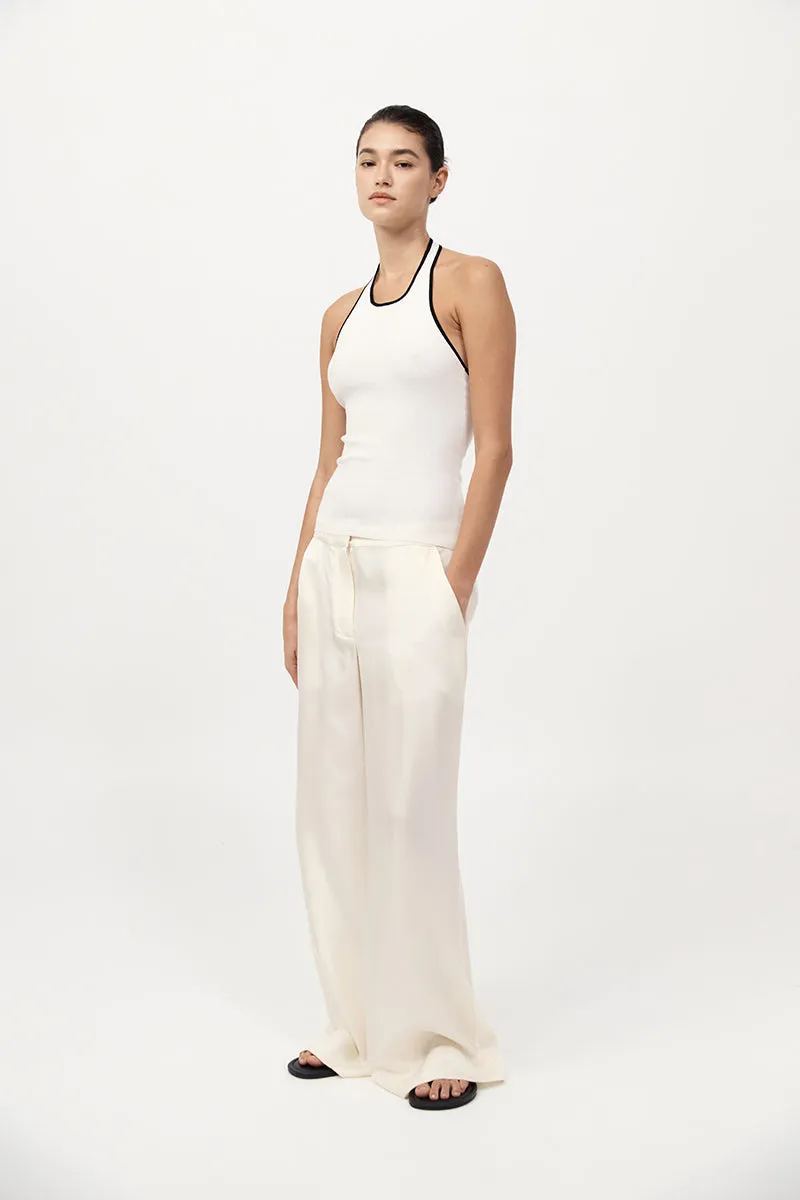 Fine Line Halter Top - Off White / Black sold by St. Agni product image thumbnail 5