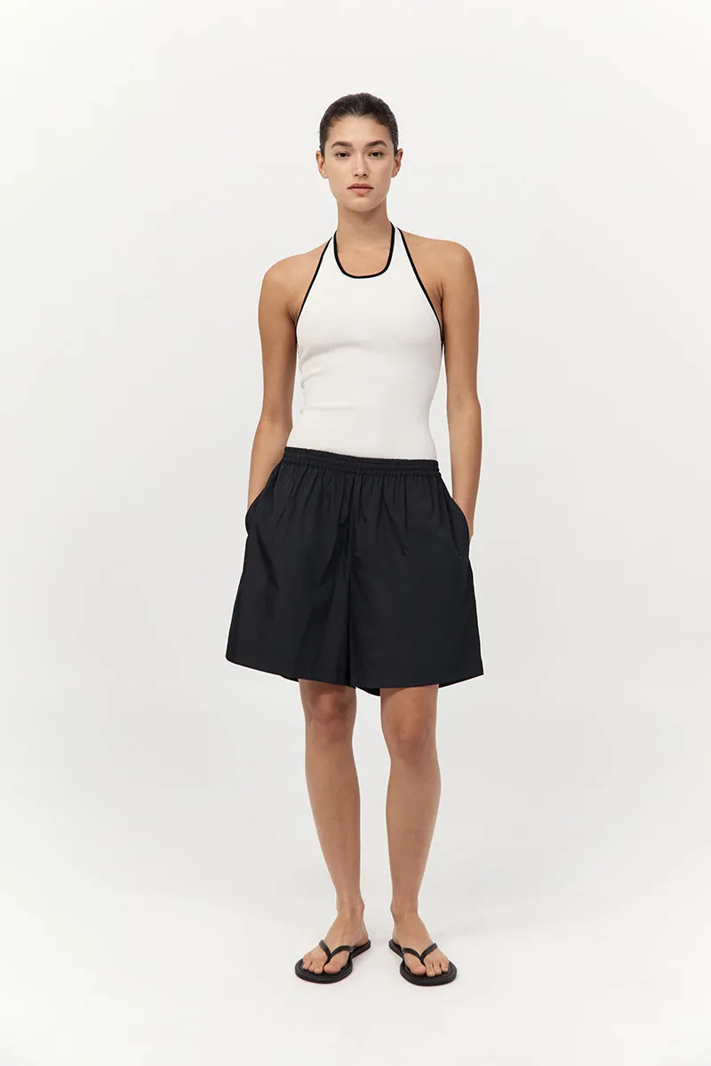 Fine Line Halter Top - Off White / Black sold by St. Agni