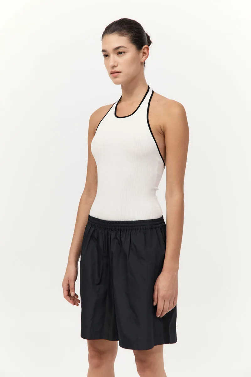 Fine Line Halter Top - Off White / Black sold by St. Agni product image thumbnail 2