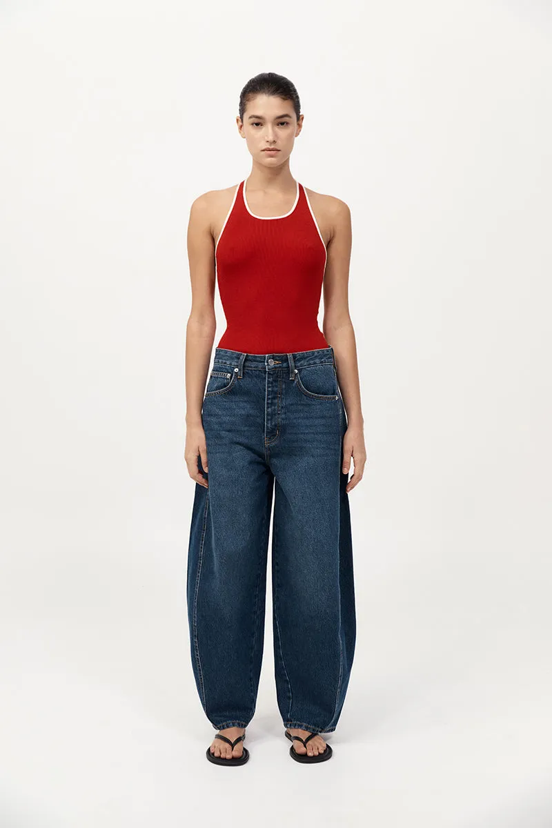 Fine Line Halter Top - Red sold by St. Agni product image thumbnail 3
