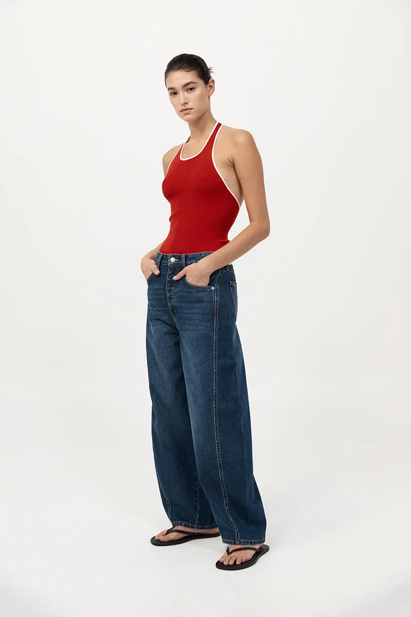 Fine Line Halter Top - Red sold by St. Agni product image thumbnail 4