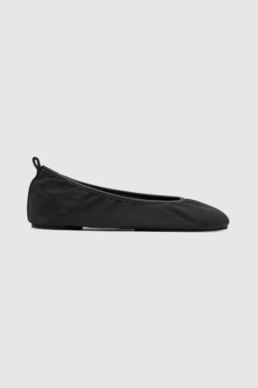 Satin Ballet Flat - Black sold by St. Agni
