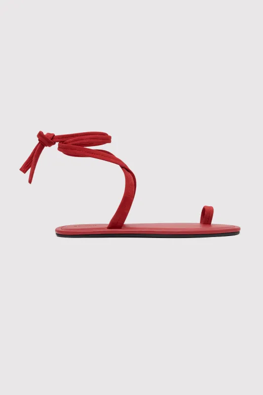 Tie Up Flat - Rosso sold by St. Agni