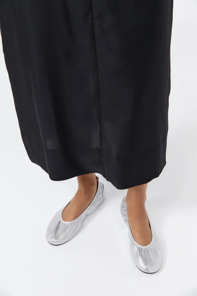 Minimal Perforated Ballet Flat - Silver sold by St. Agni product image thumbnail 2