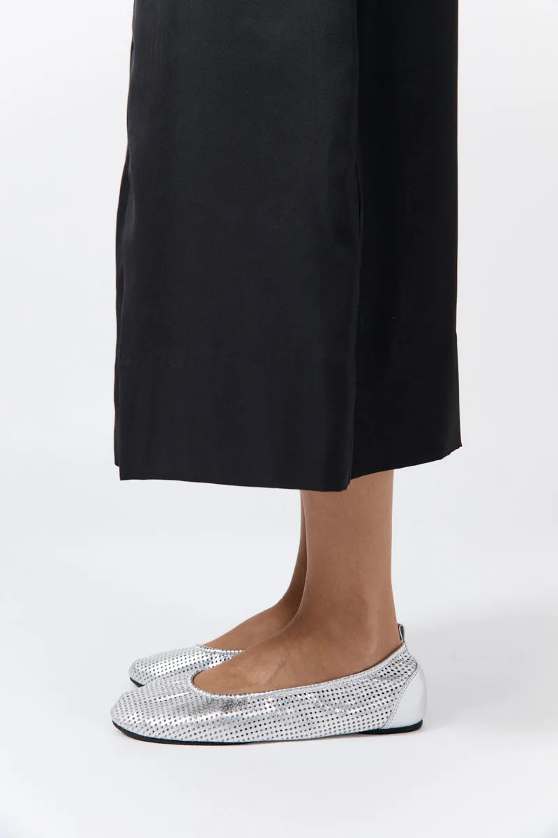 Minimal Perforated Ballet Flat - Silver sold by St. Agni product image thumbnail 4