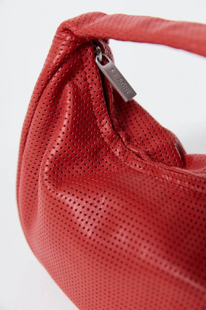 Perforated Mini Bon Bon Bag - Rosso sold by St. Agni product image thumbnail 4