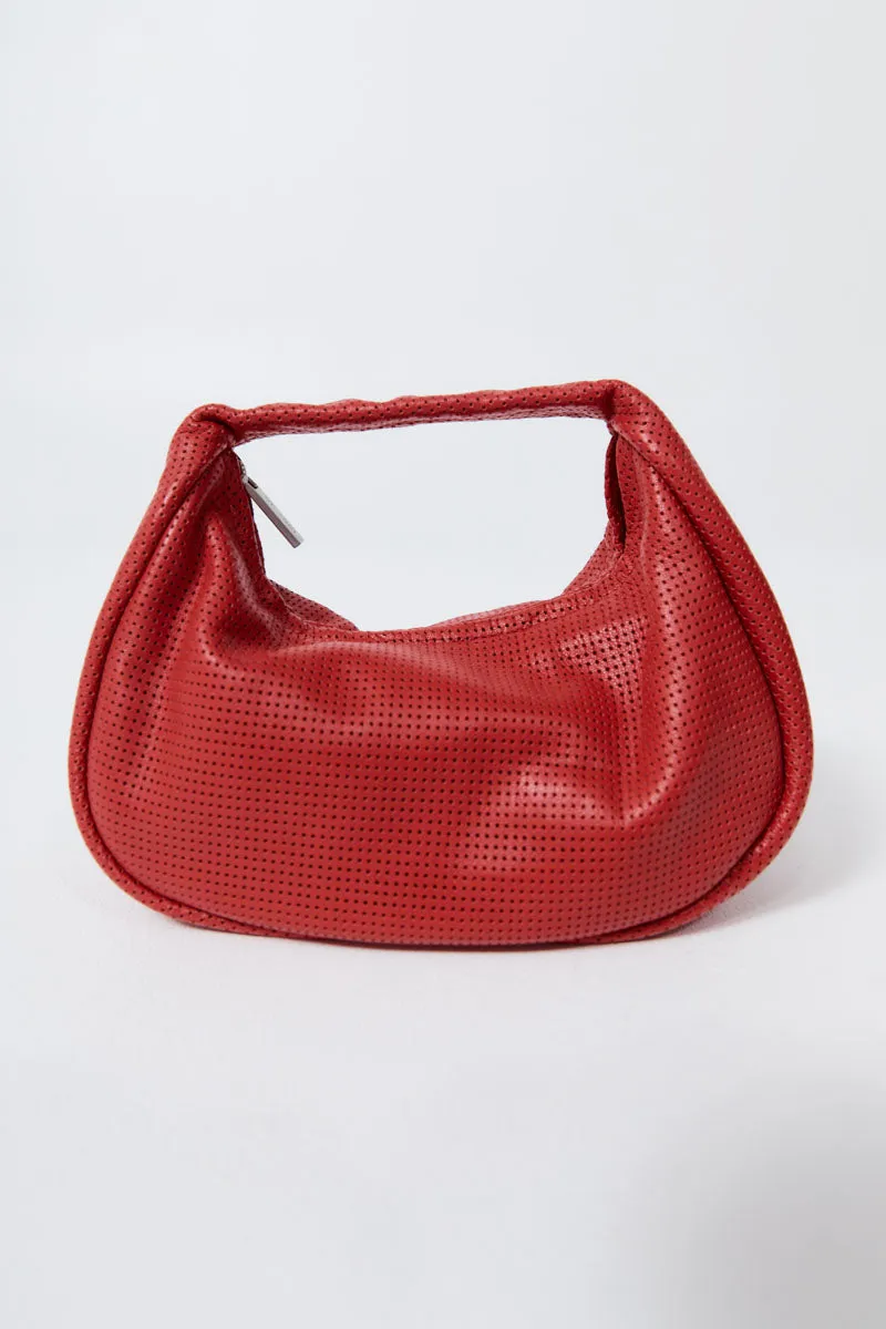 Perforated Mini Bon Bon Bag - Rosso sold by St. Agni product image thumbnail 2